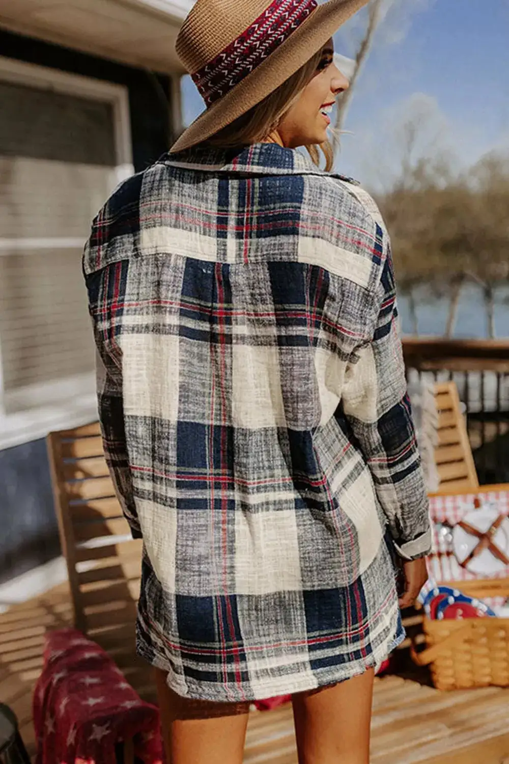 Classic Plaid Button Down Long Sleeve Shirt