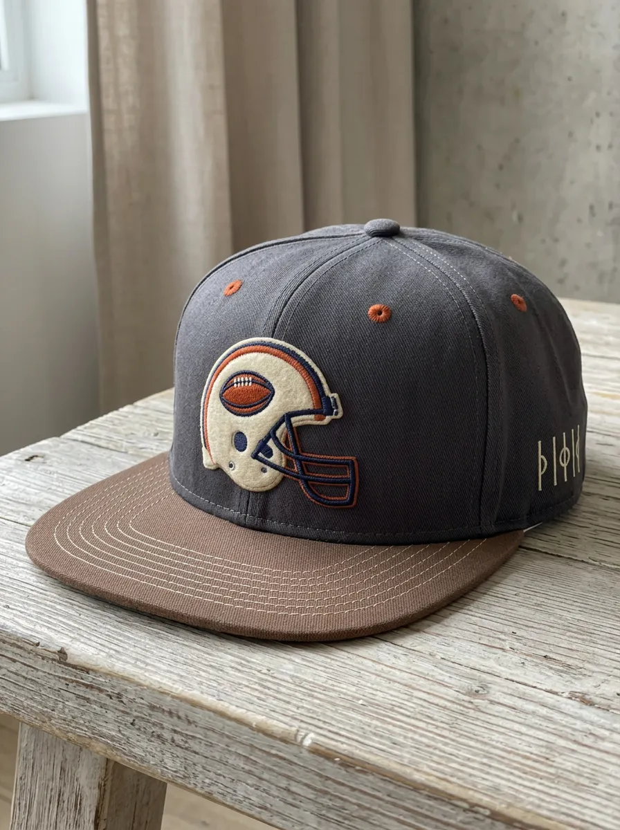 Unisex Vintage Football Fan American Helmet Embroidered Snapback Cap