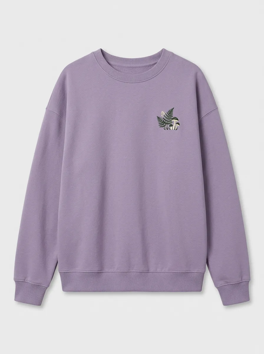 Women's Crew-Neck Embroidery-Detail Sweatshirt