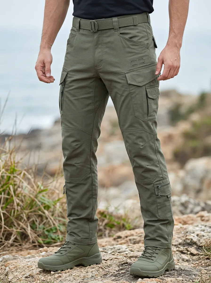 Men's Streamlined Trail Multi-Pocket Waterproof Tactical Cargo Pants