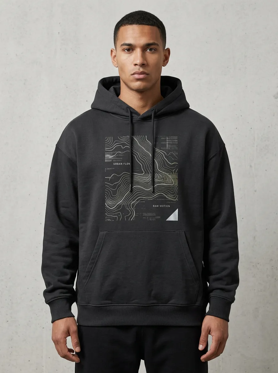 Topographic Men's Graphic Hoodie