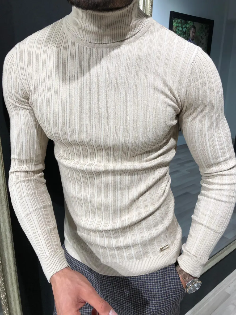 Clean Finish Slim Fit Knit Turtleneck Sweater