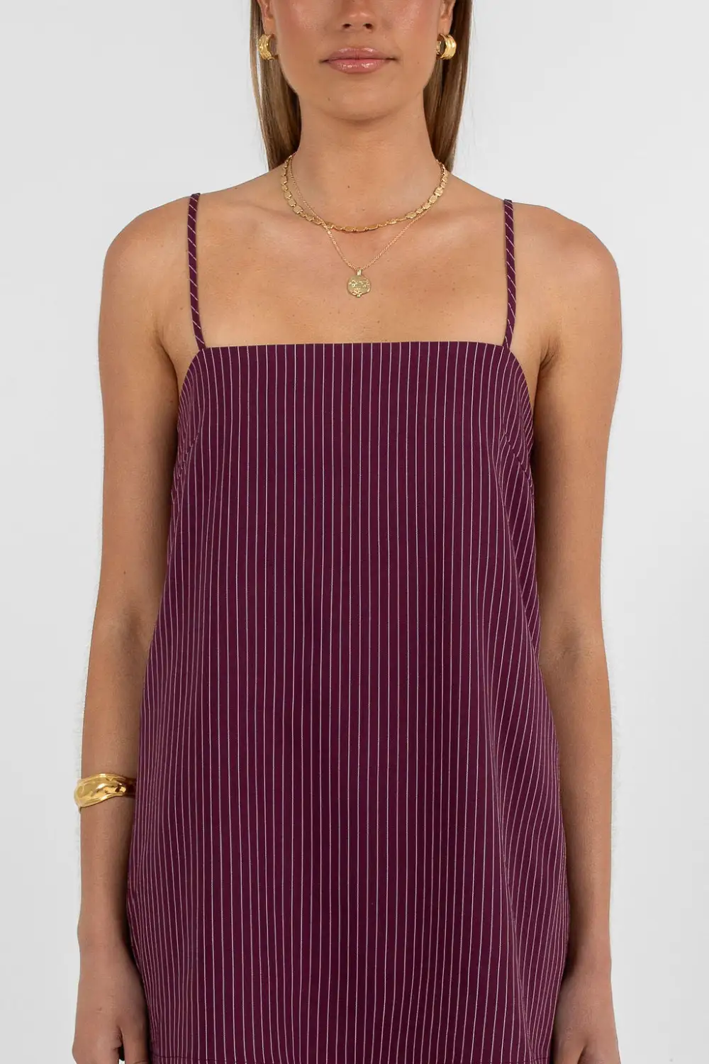 Pinstripe Sleeveless Top