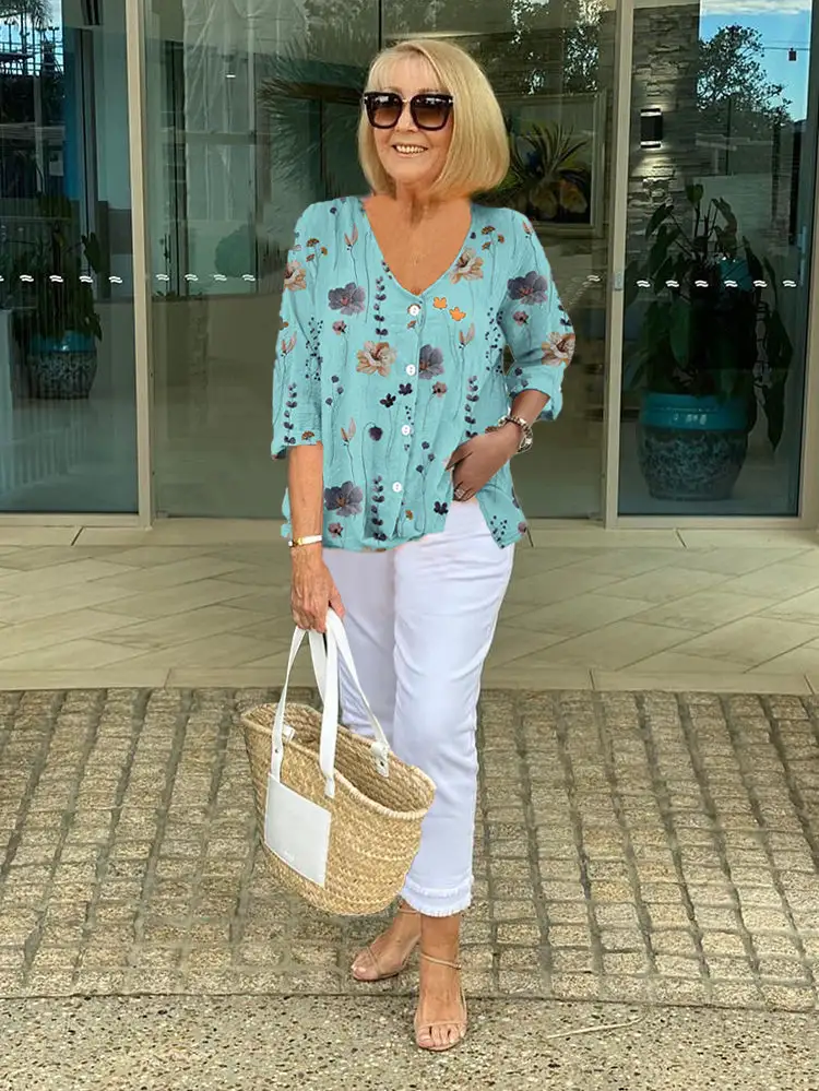  Floral Soft Blouse