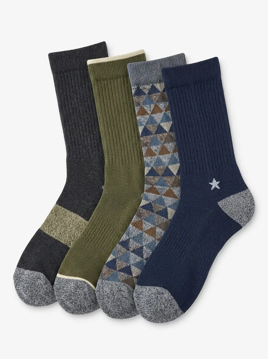 Everyday Four-Pair Crew Socks