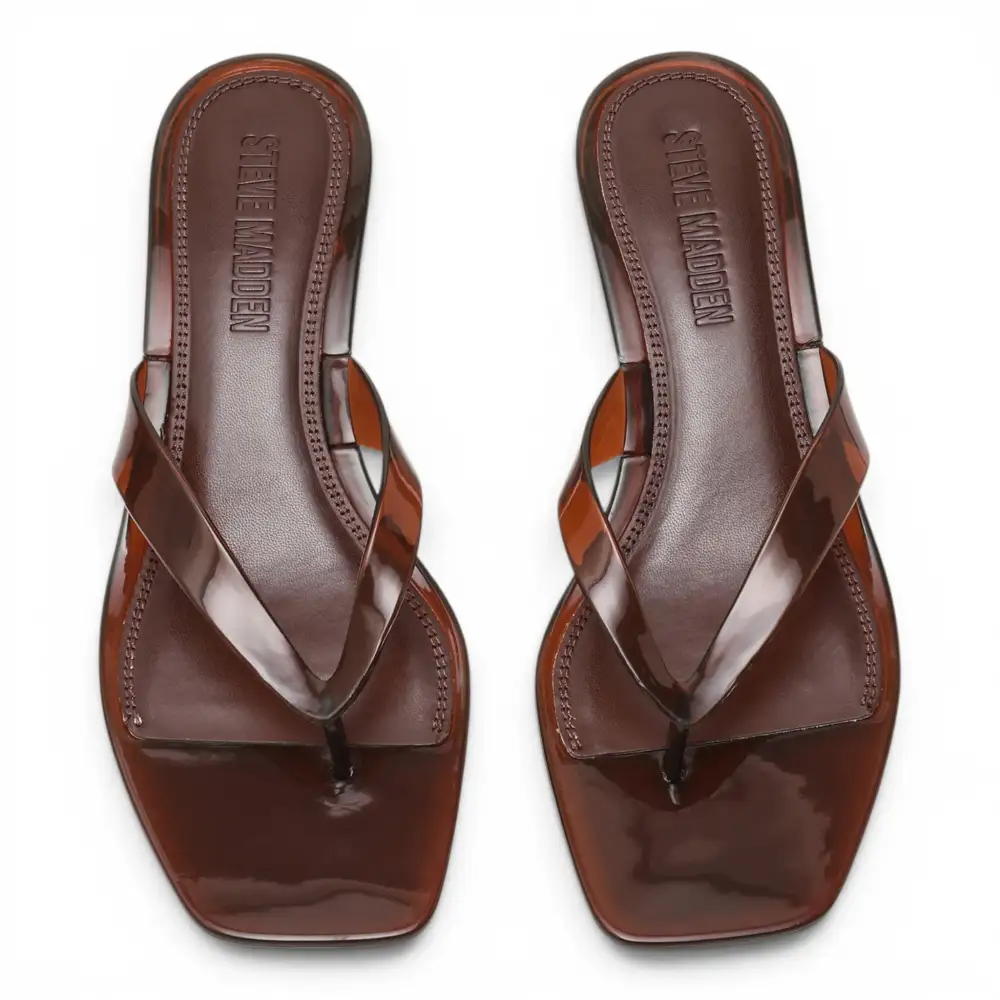 Tracie Jelly Thong Kitten-Heel Sandals