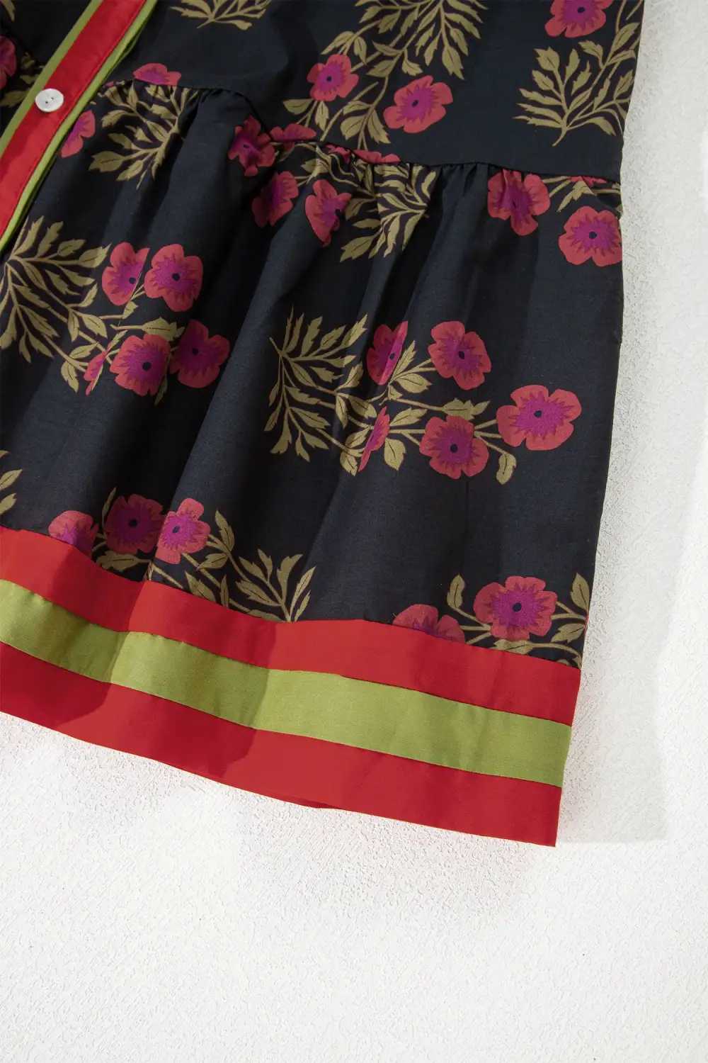 Floral Printed Button Front Mini Dress