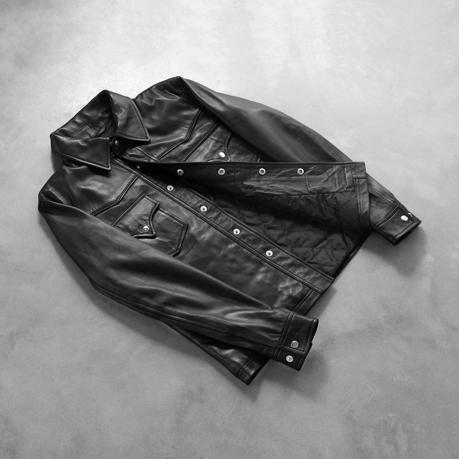 Men's Textured Leather Jacket