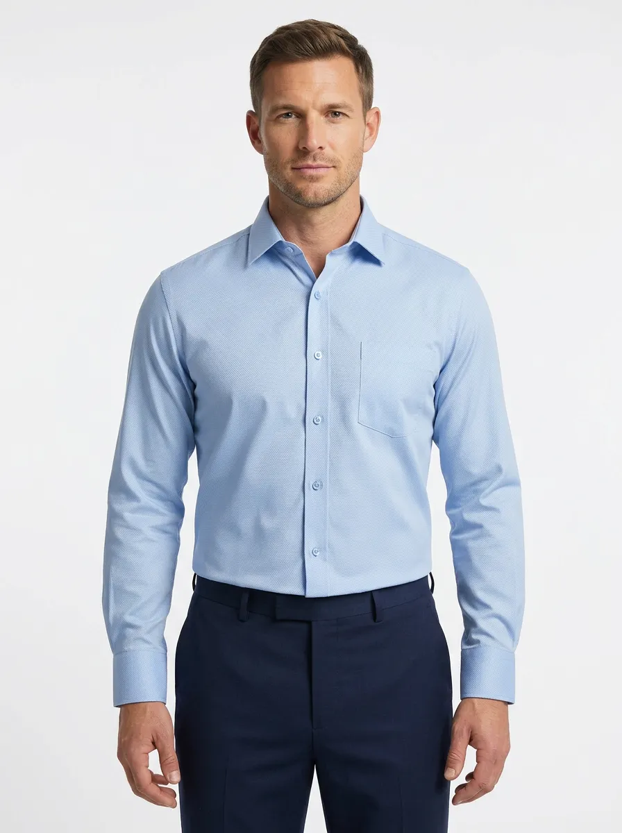 Men's Textured Dress Shirt
