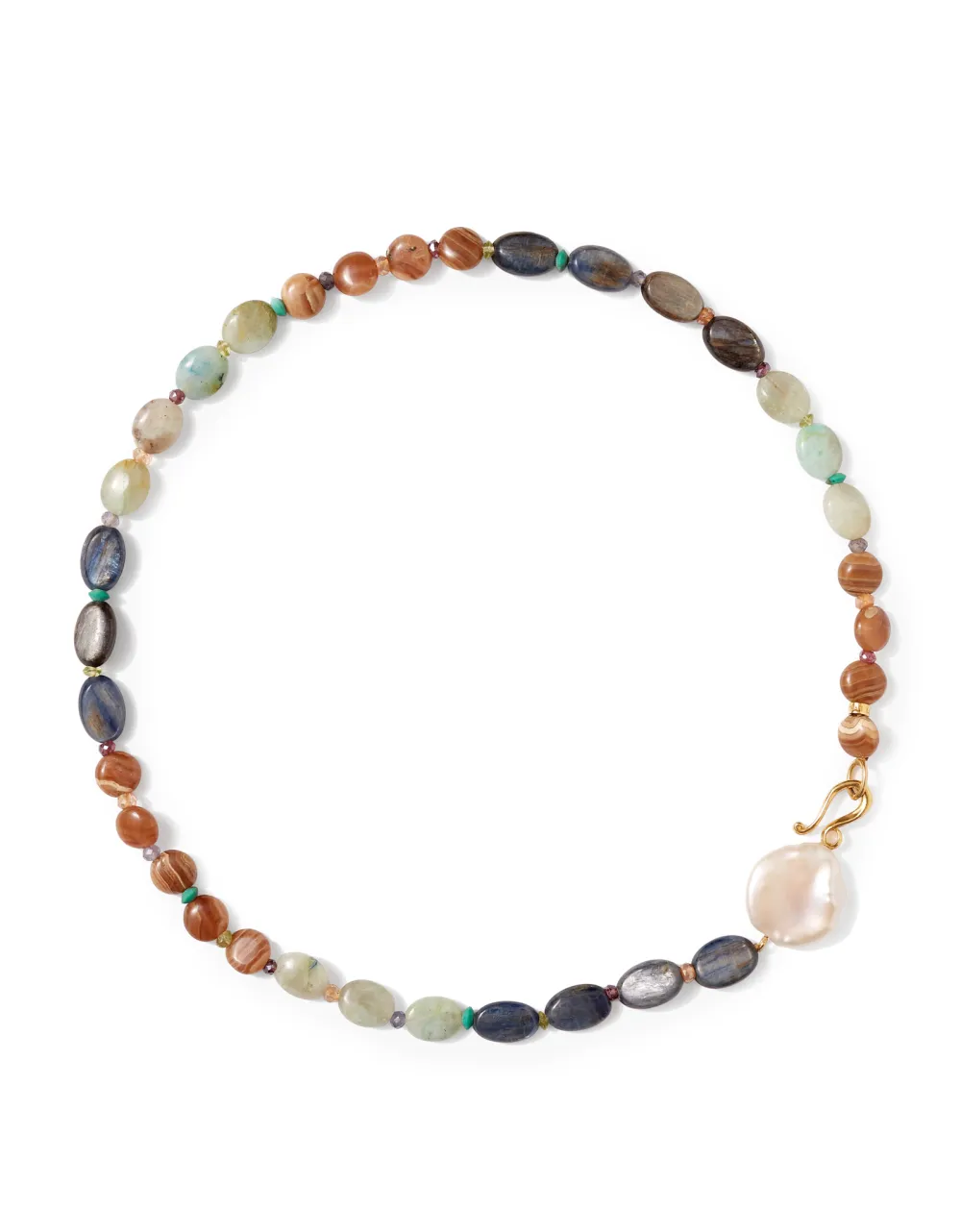 Polished Gemstone Statement Necklace