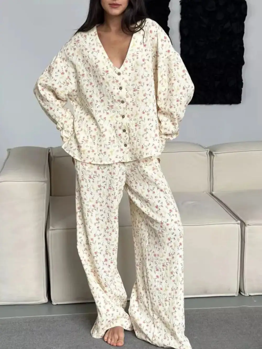 Comfortable Everyday Pajama Set White