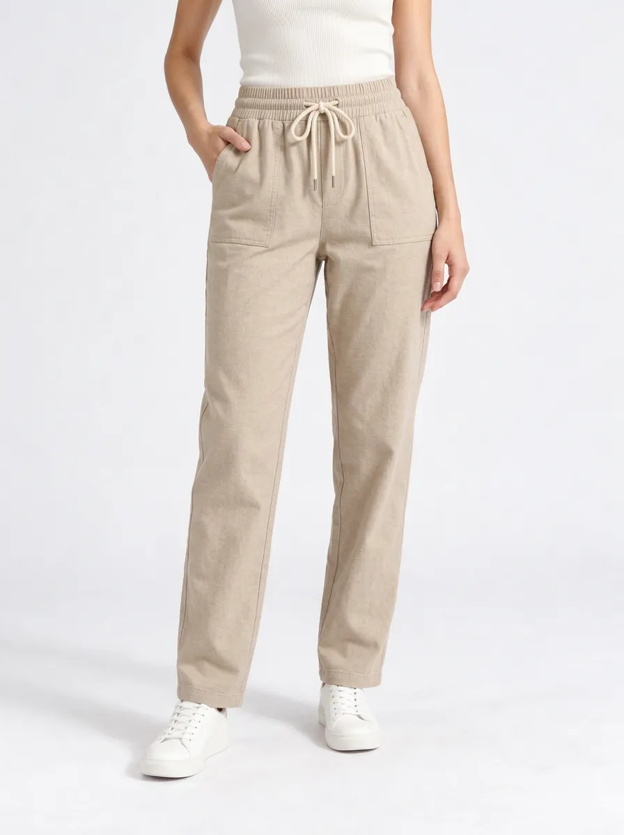 Women's Elastic Waist Leisure Trousers