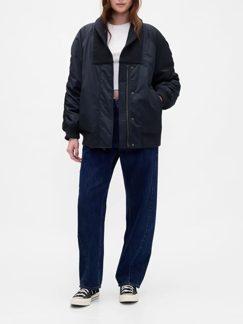 Back Pleated Waterproof Jacket