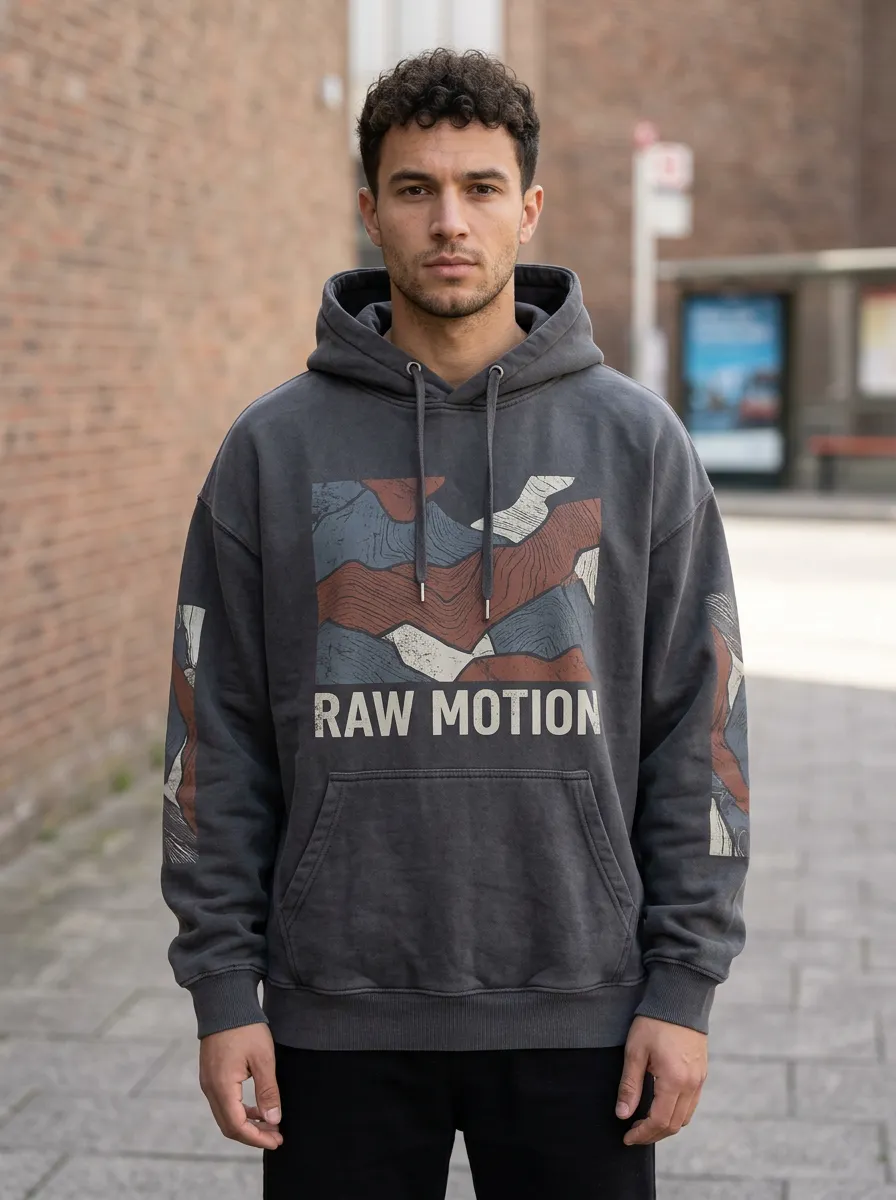 Abstract Mountain Men's Graphic Hoodie