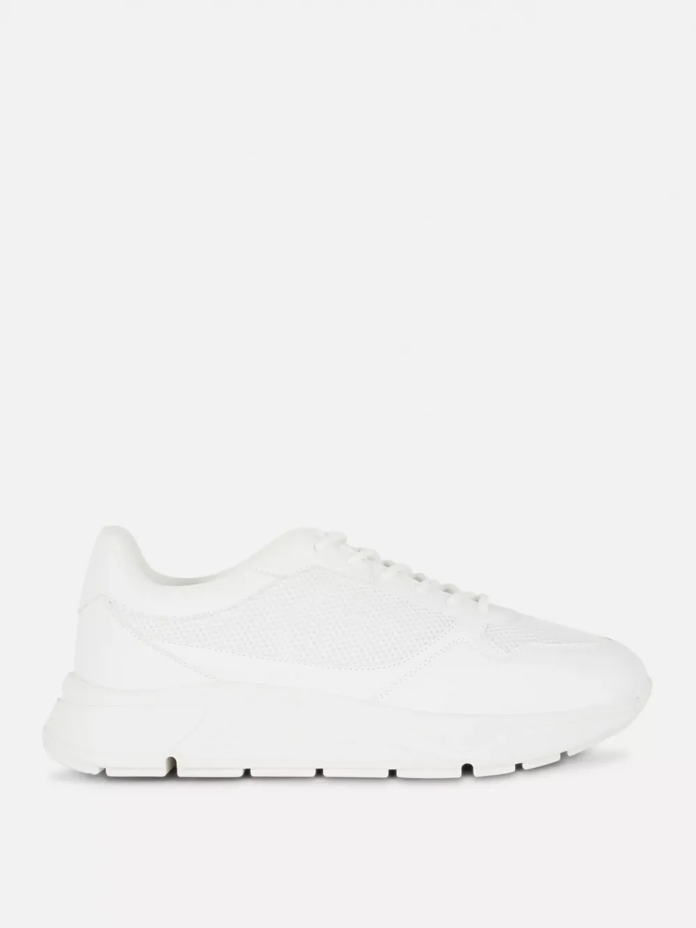 Classic Net Surface Thick Sole High Heels Lace-Up Sports Shoes