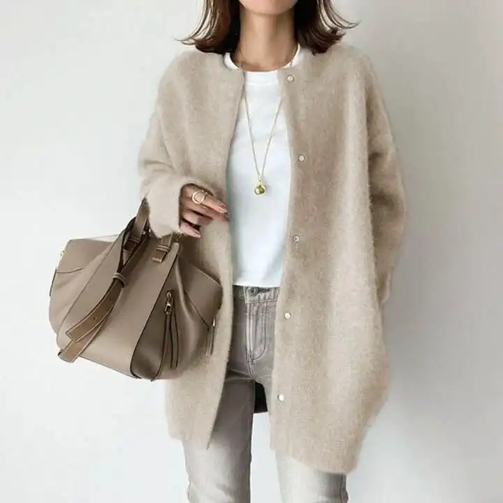 Knit Button Front Coat