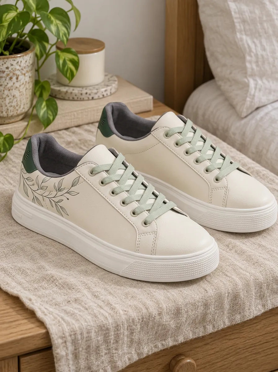 Women's Botanical Nature Lover Leaf Versatile Skate Shoes