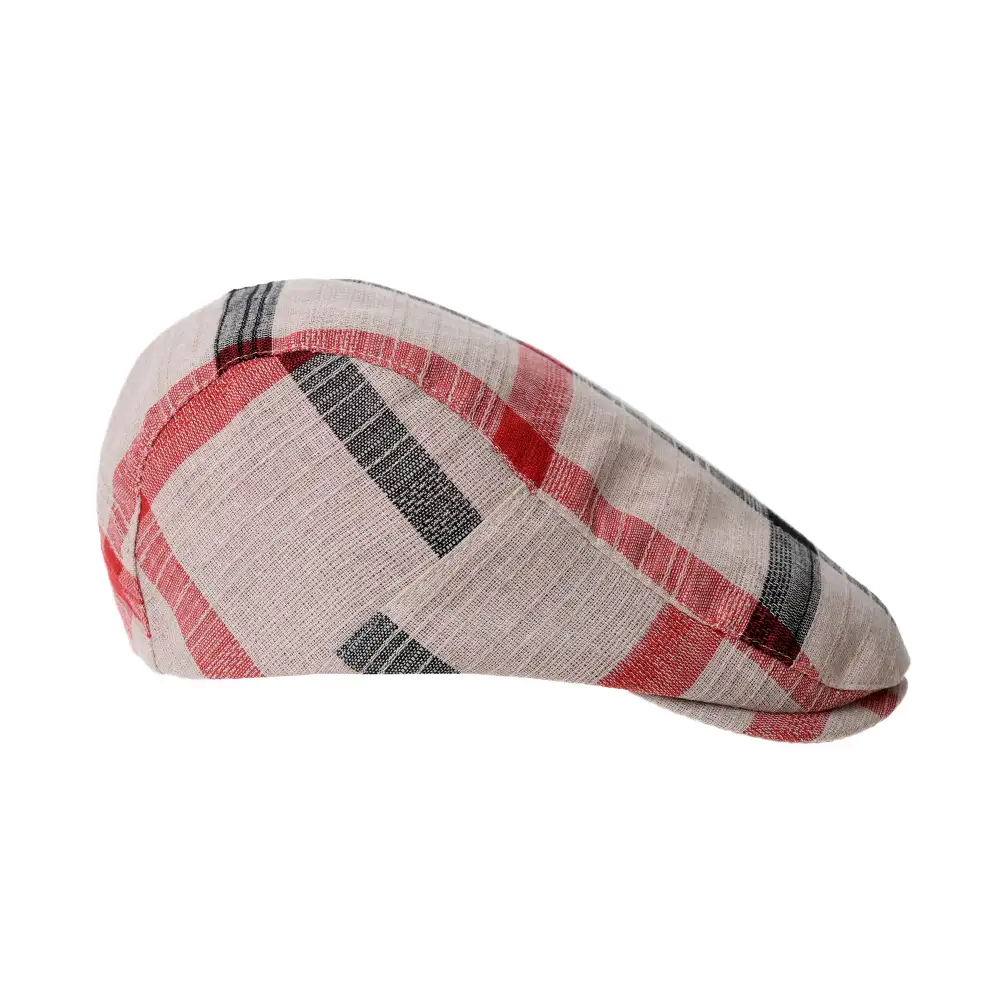 Cotton Plaid Ivy Newsboy Cap