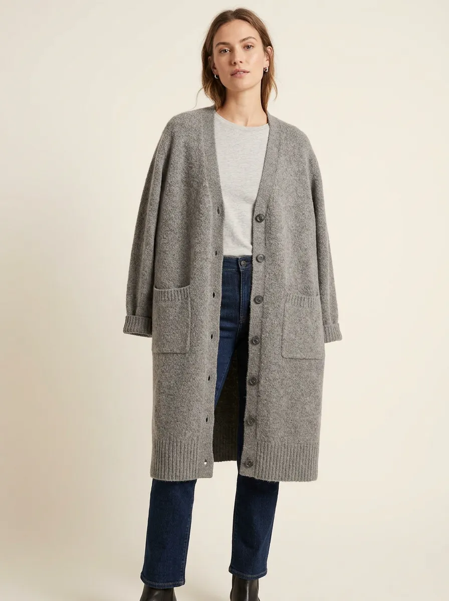 Women's Button Detail Knit Cardigan