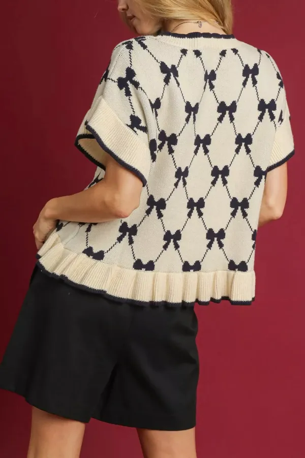 Ruffle Sleeve Everyday Sweater