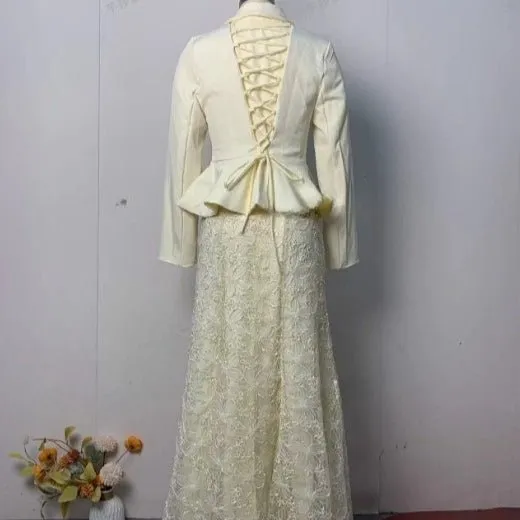 Classic Embroidered Jacket Skirt Set