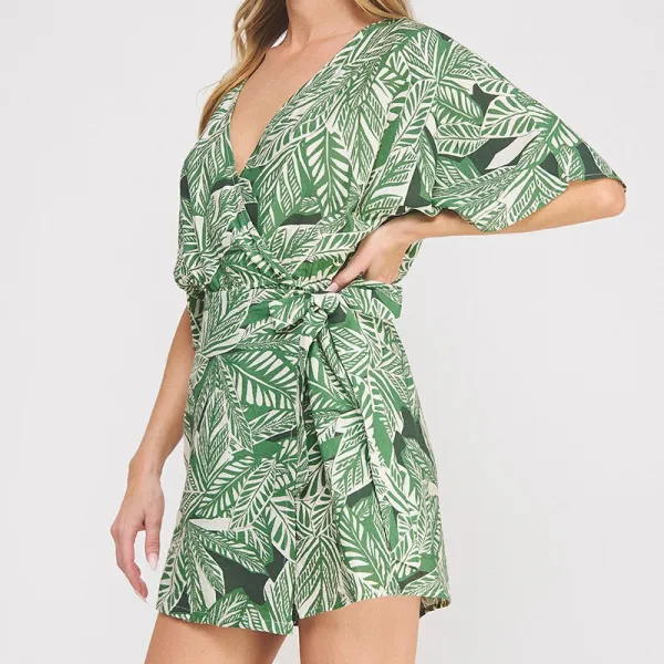 Palm Print Jumpsuit