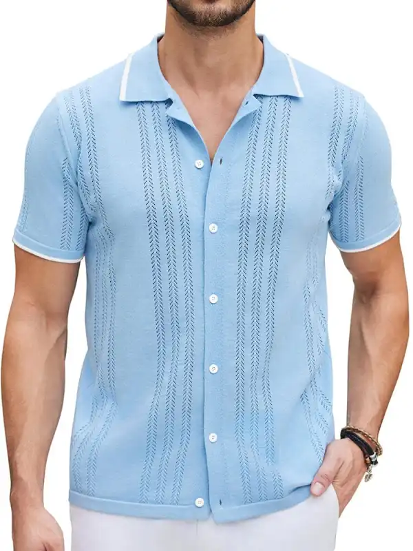 Casual Breathable Knit Shirt