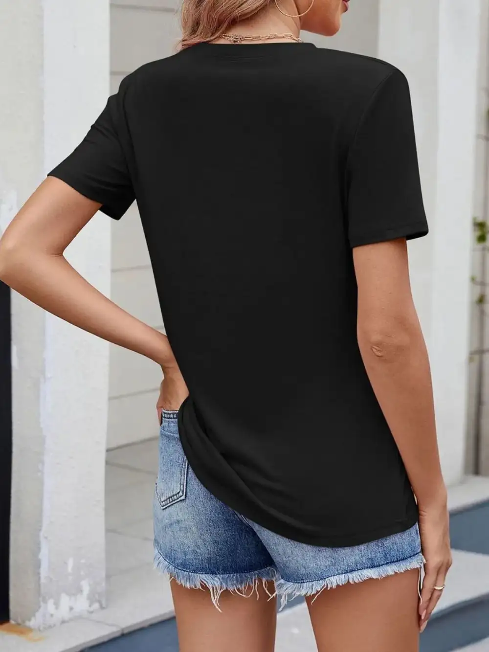 Relaxed Round Neck Short Sleeve T-Shirt