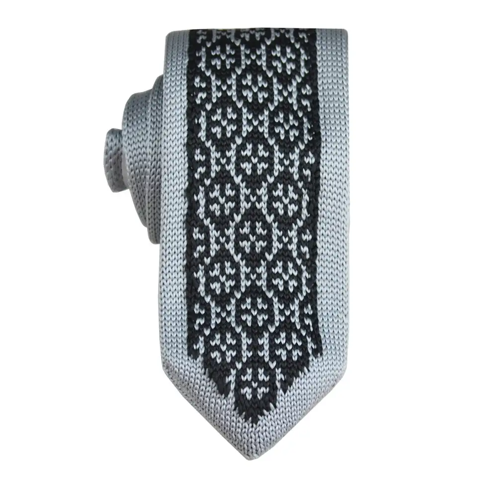 Modern Patterned Men's Knit Tie