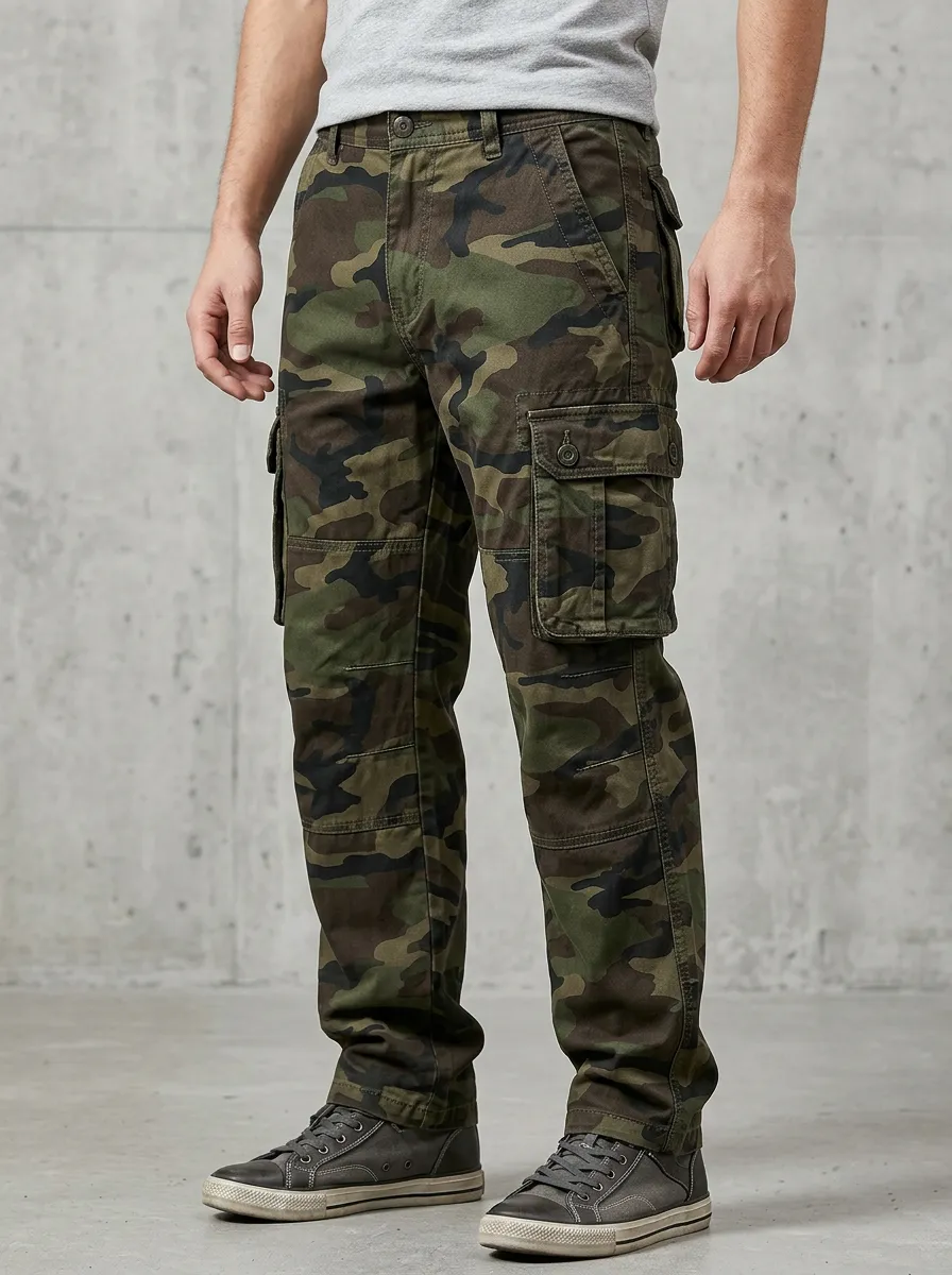 Utility-Driven Camouflage Cargo Pants