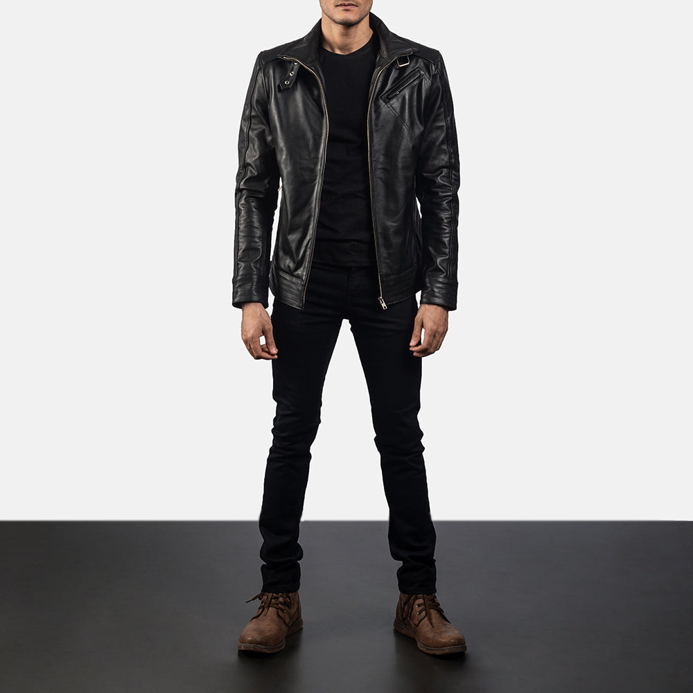 Men's Classic Biker Leather Jacket