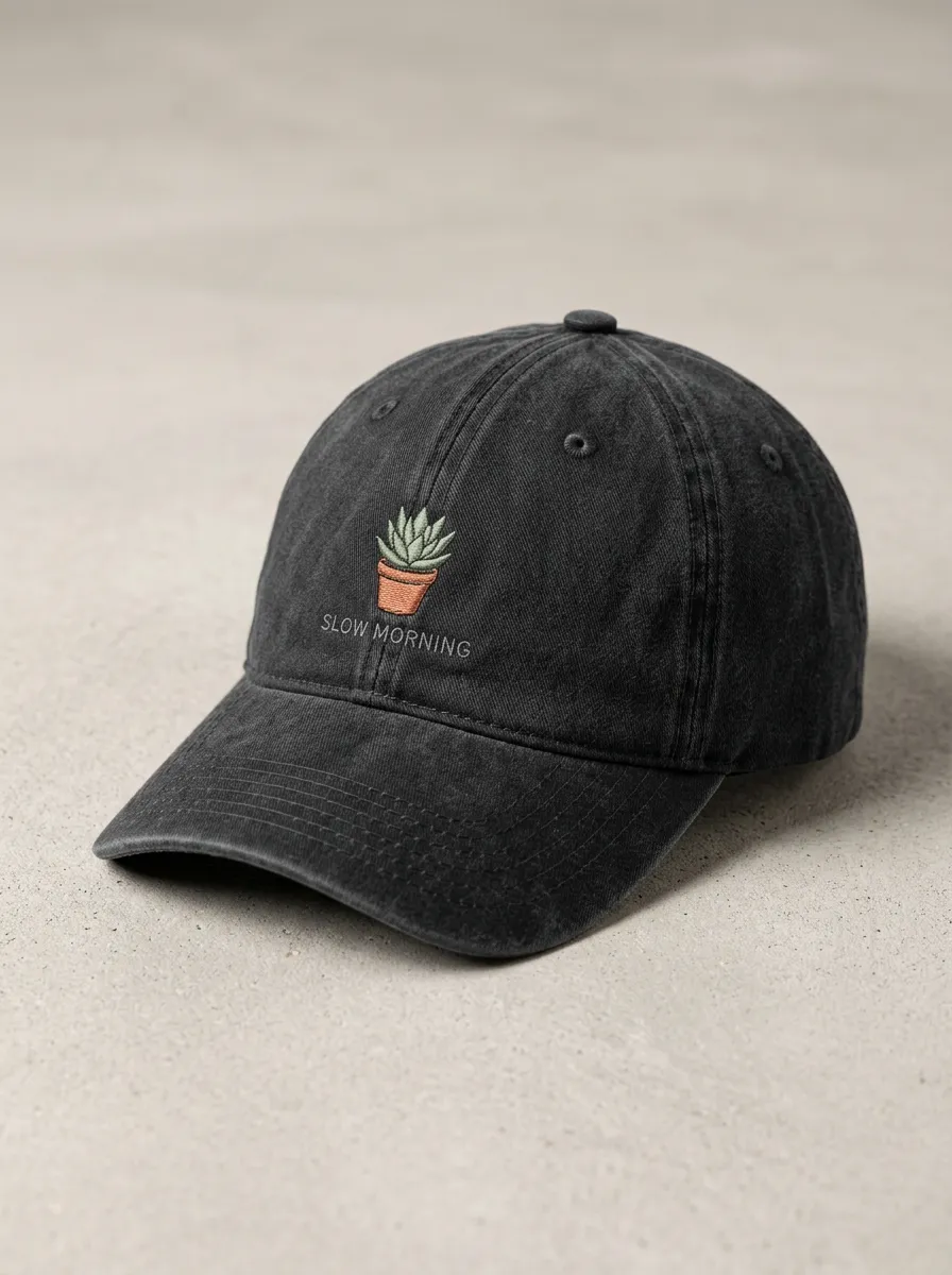 Plant-Lover Slow-Morning Embroidered Unisex Baseball Cap