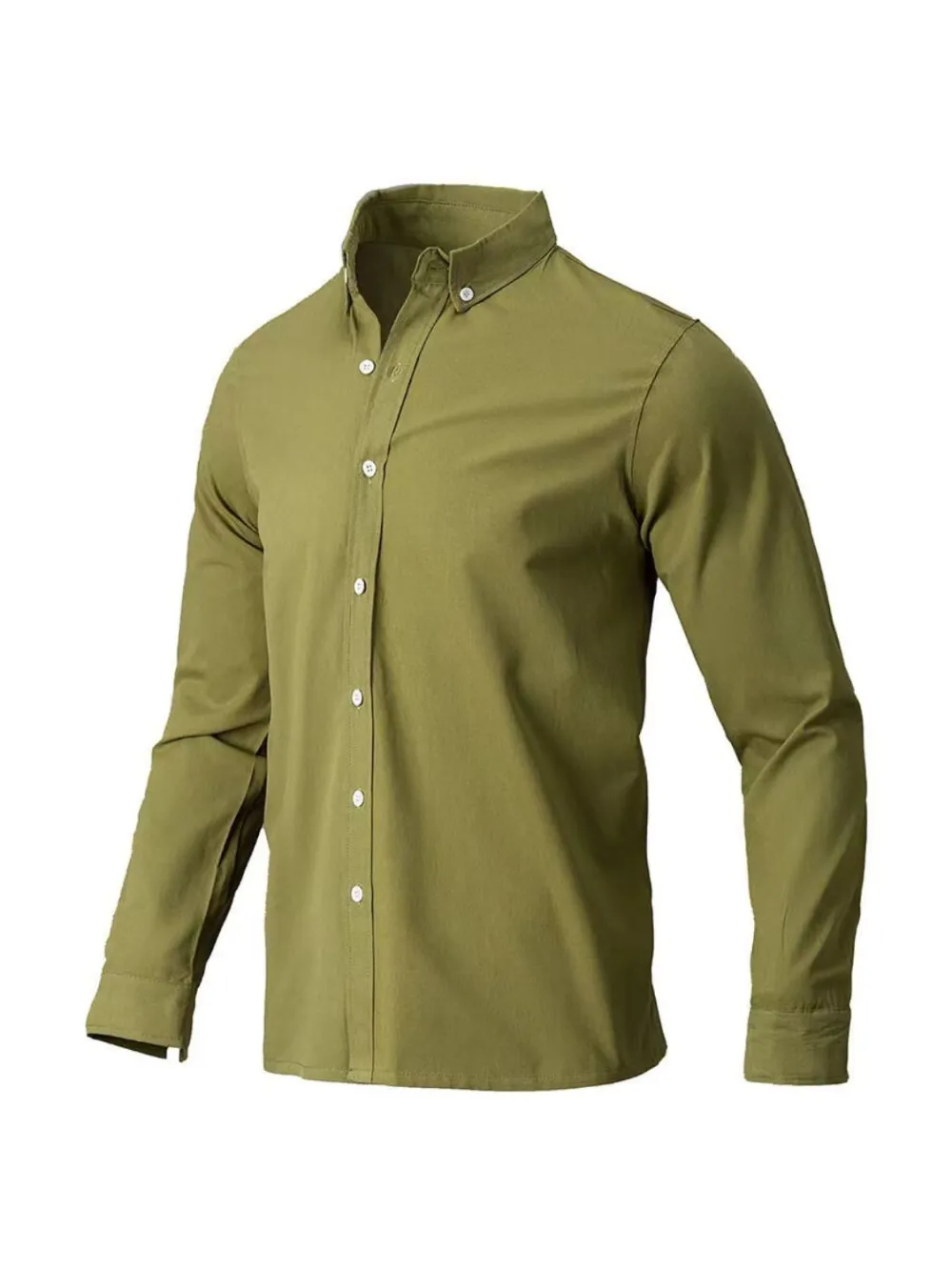 Polyester Button Down Collared Shirt