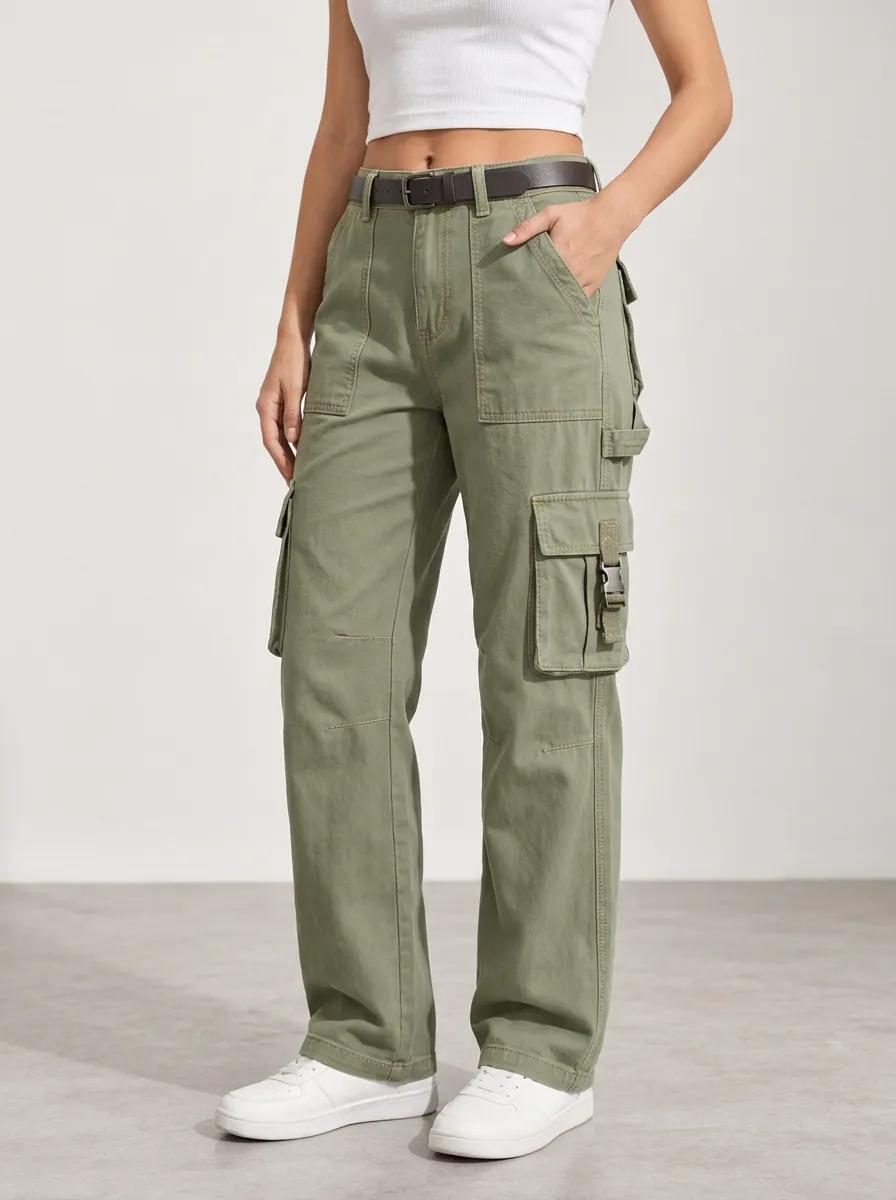 Women's Cargo On The Go Straight Multi-Pocket Pants
