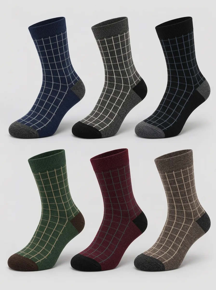 Men's Camden Grid Socks 6-Pack