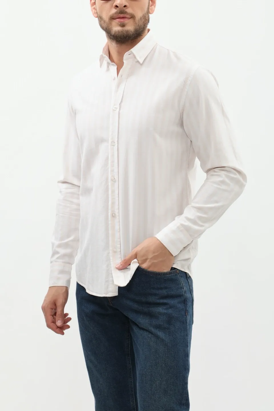 Everyday Oxford Striped Long Sleeve Men's Button Down Shirt