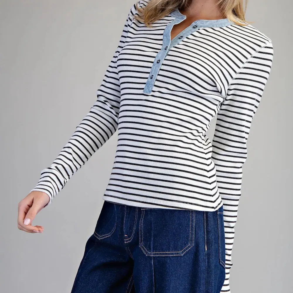 Relaxed Stripe Top T-Shirts