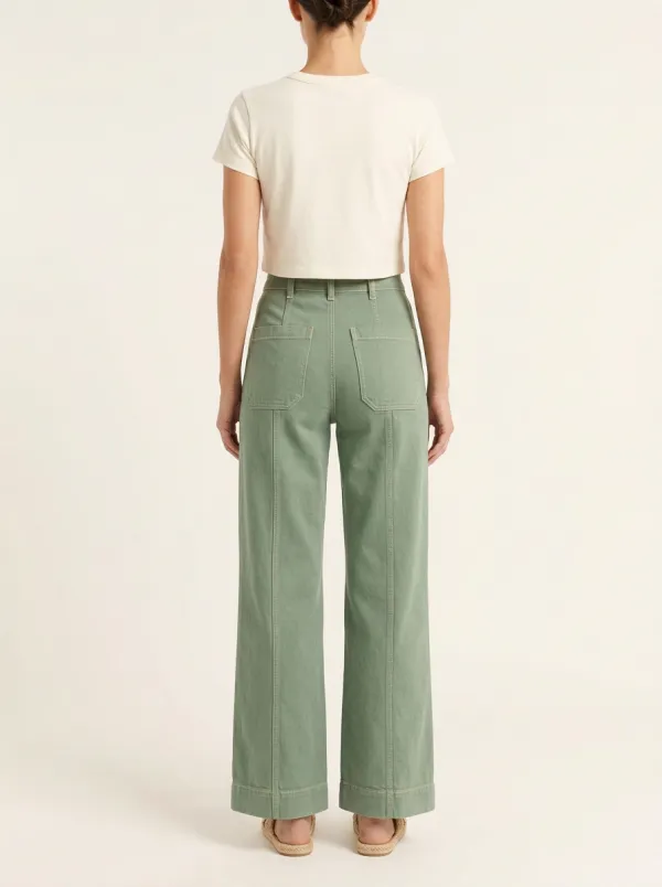 Women's Patch-Pocket Wide-Leg Pants