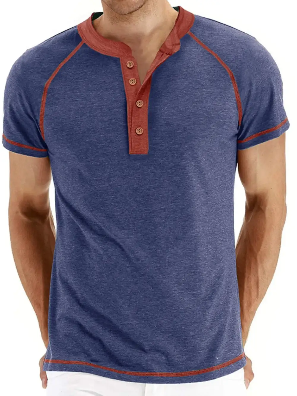 Utility Contrast Detail Collared Polo Shirt