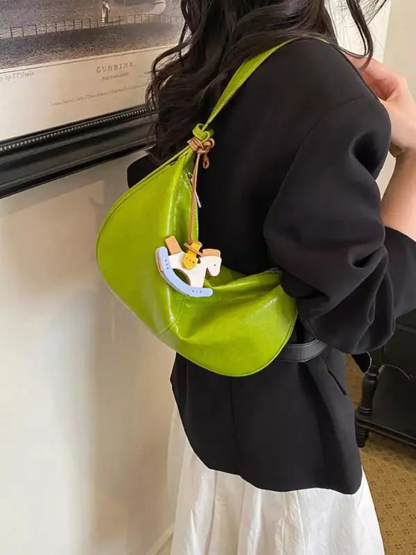 Women's Flexible Faux Leather Shoulder Bag