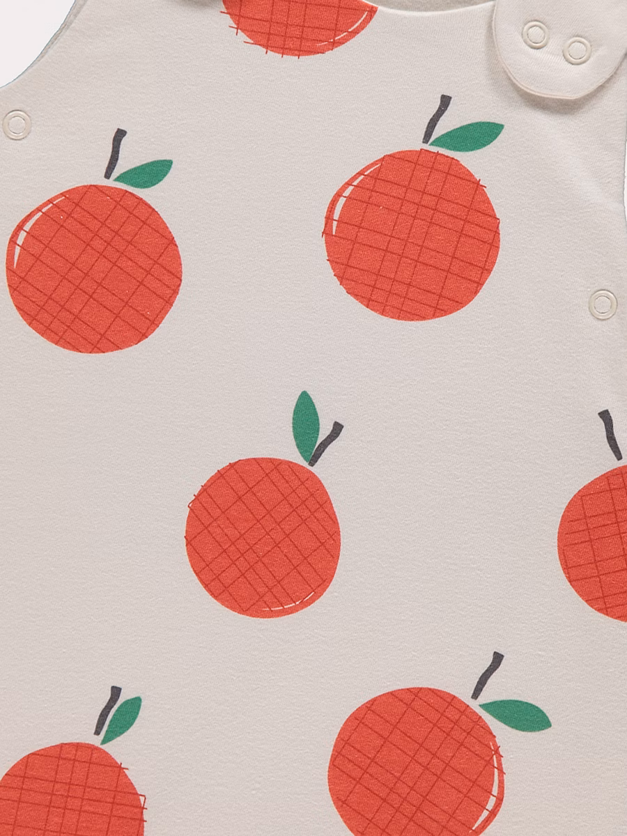Neutral Apple Print Sleeping Bag 1 Tog detail 1
