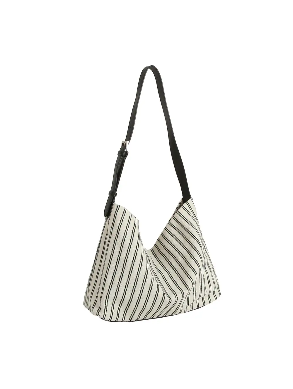 Striped Canvas Shoulder Bag
