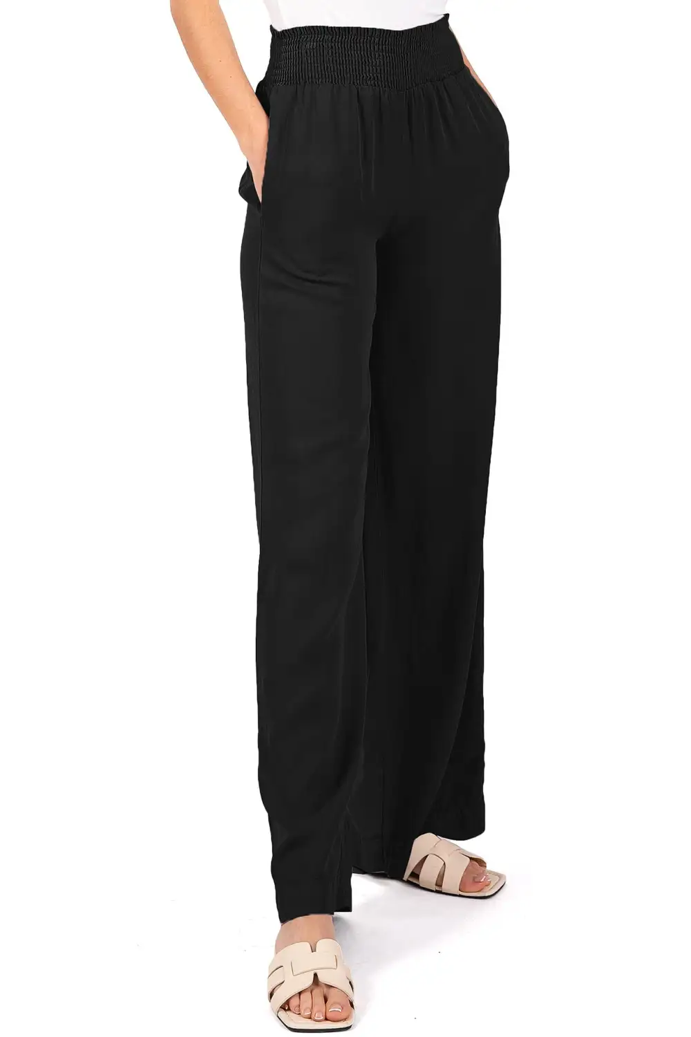 High Rise Wide Leg Pants