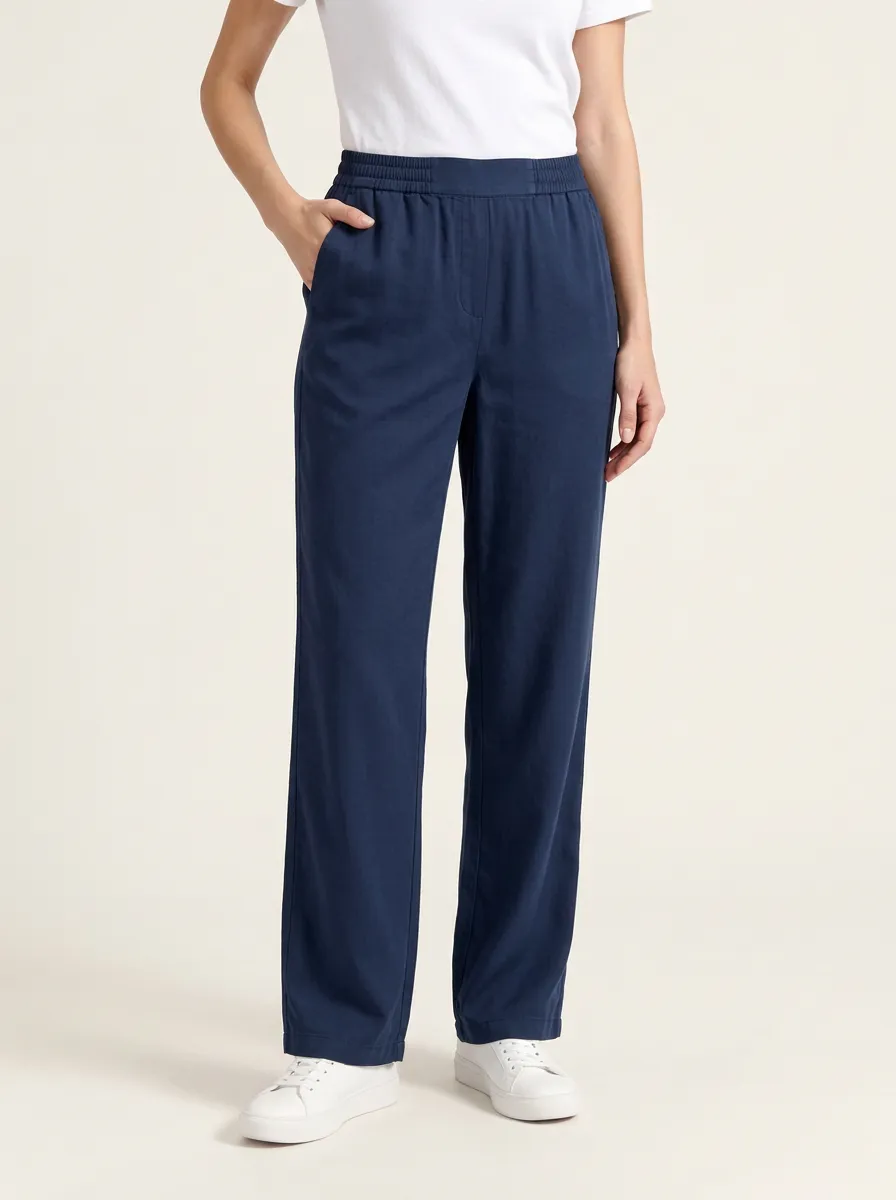 Women's Casual Pants with Elastic Waist