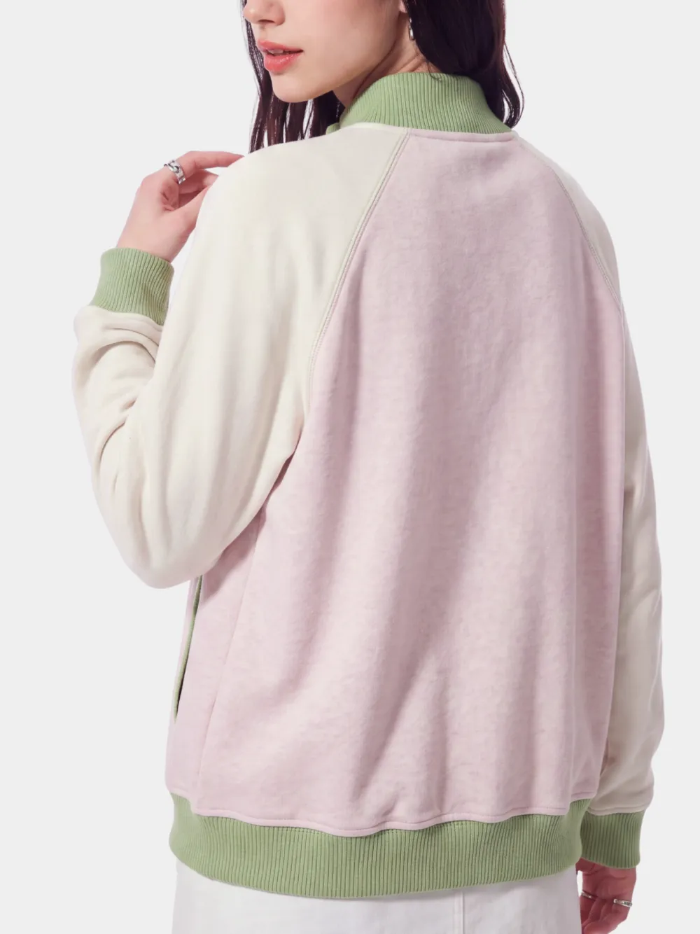 Lightweight Stand Collar Color Block Outdoor Utility Jacket