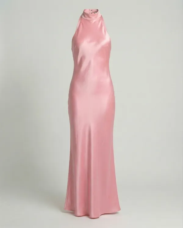 Women's Satin Bridal Maxi Dress