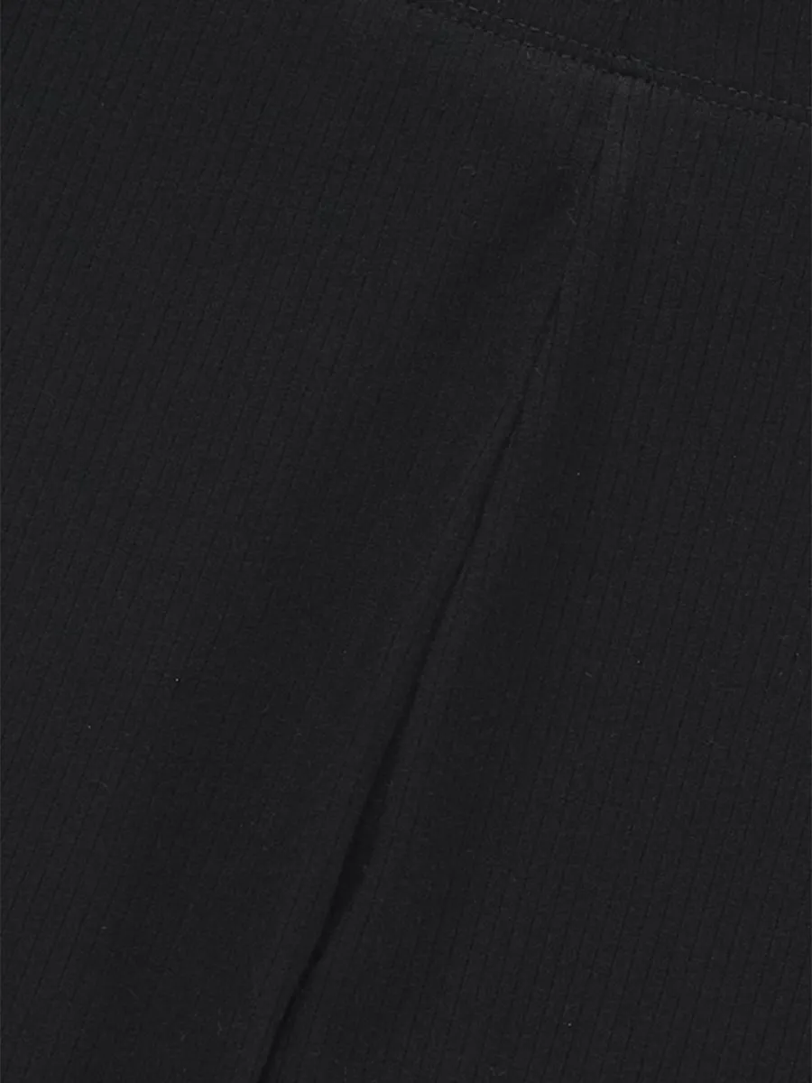 Black Ribbed Flared Leggings 2 Pack