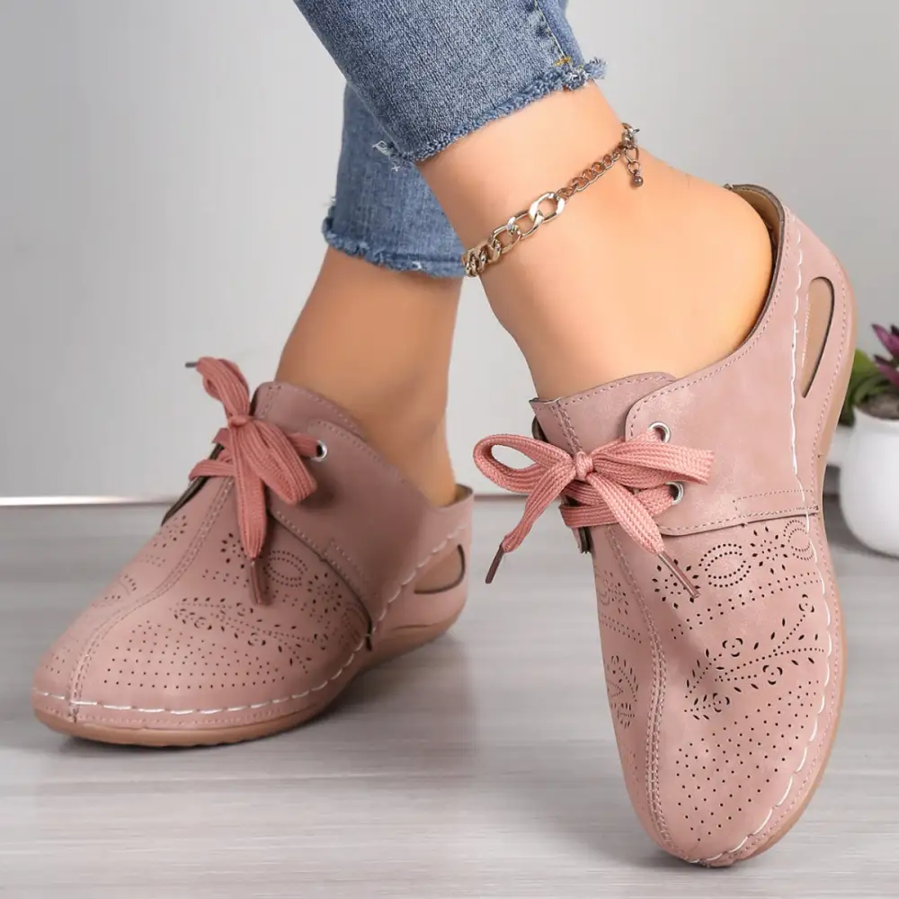 Lace Wedge Sandals