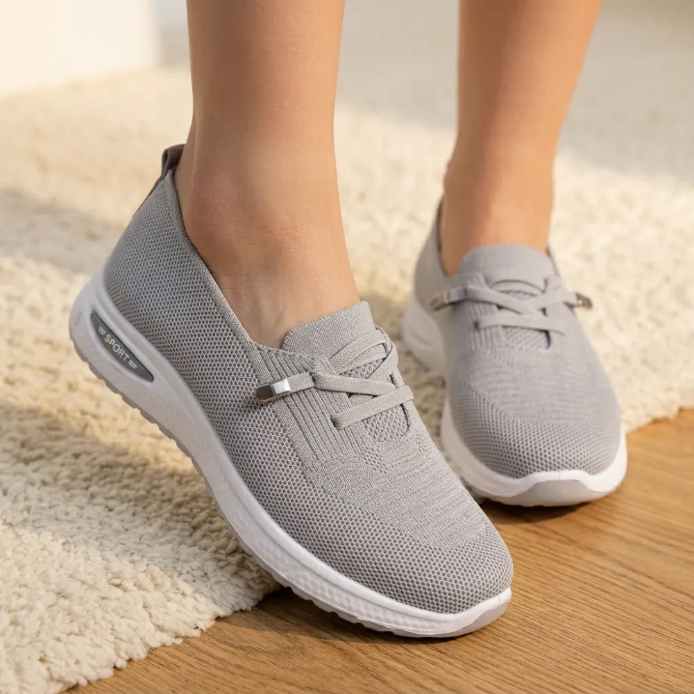 Lightweight Mesh Slip On Sneakers