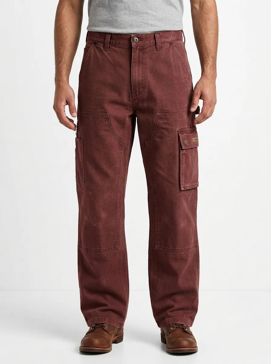 Men's Relaxed Canvas Outdoor Utility Cargo Pants